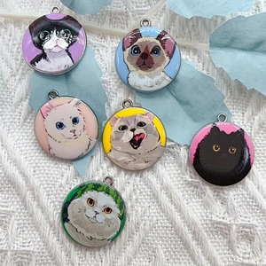 Jewelry Making Pendants - 10 Stück Cartoon-Tier-Katzen-Emaille-Anhänger für die Schmuckherstellung,