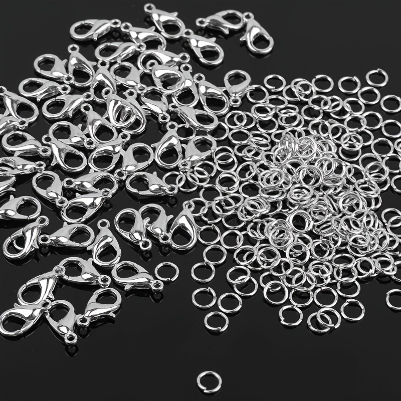 Jewelry Making Loops - 1/2/300 Stück Karabinerverschlüsse Offene Biegeringe Kombi-Set