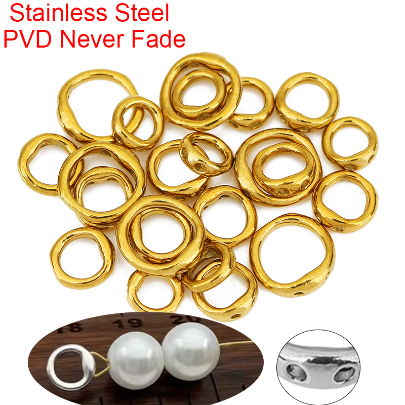 Jewelry Making Thread - 20 Stück Edelstahl-Halskettenverschlüsse, Haken, Fädeln, Perlenzubehör,