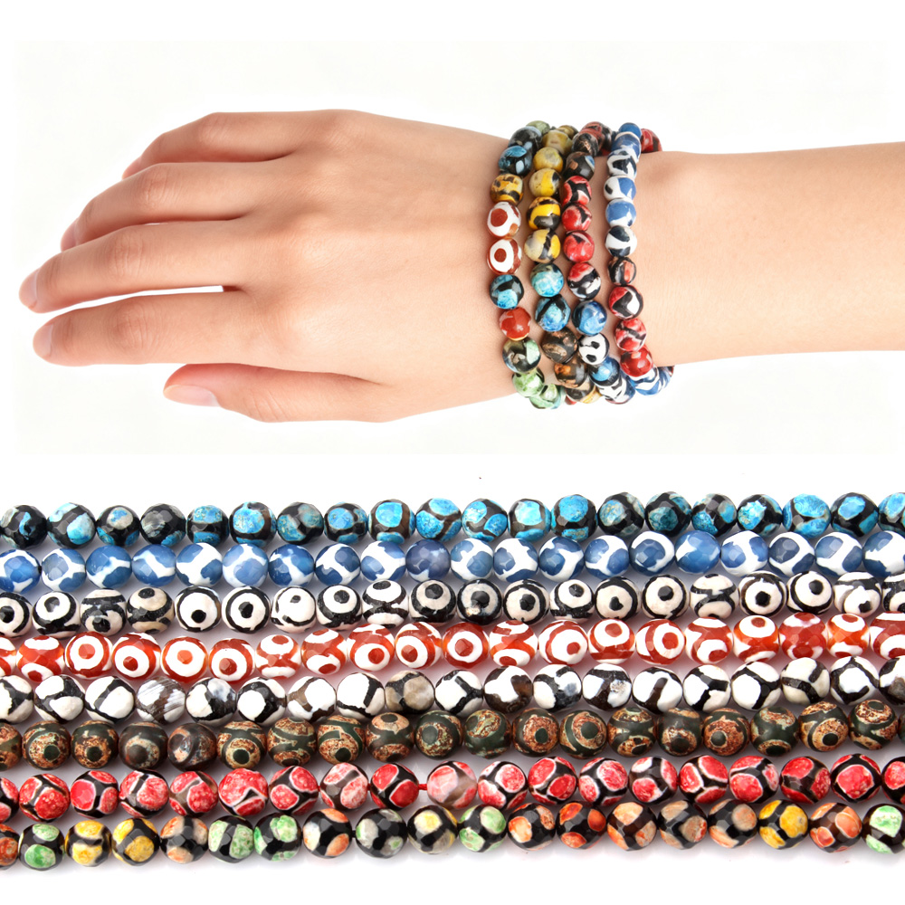 Jewelry Making With Stones - 8MM/String Naturstein Facettierte Achate Runde Perlen