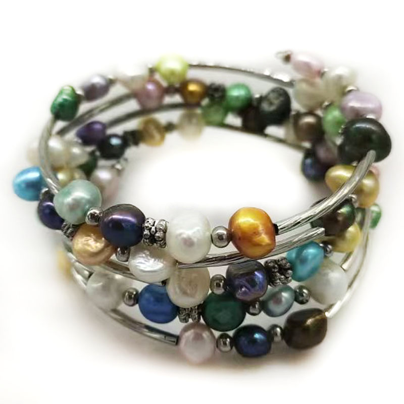 Memory Wire Bracelet - 33 Zoll 7–8 mm Regenbogen-Armband aus