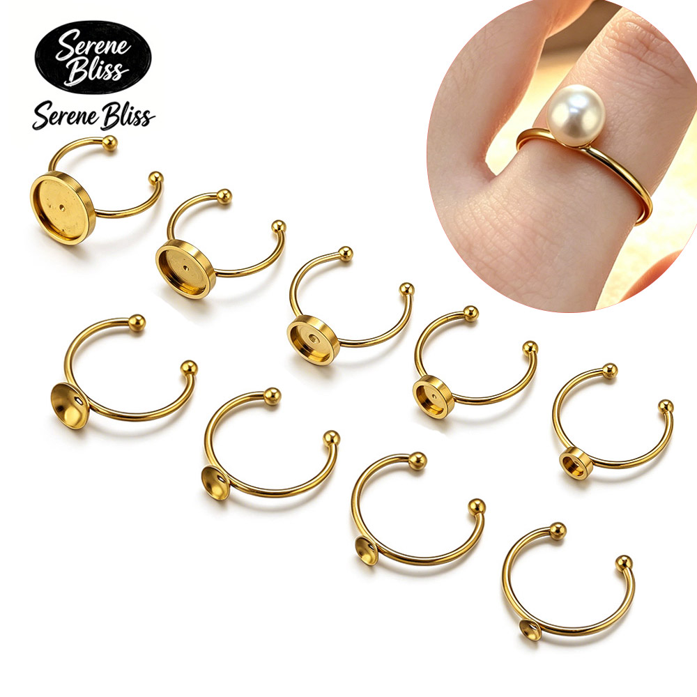 Jewelry Making With Stones - 10 Stück Edelstahl Runde Verstellbare Offene