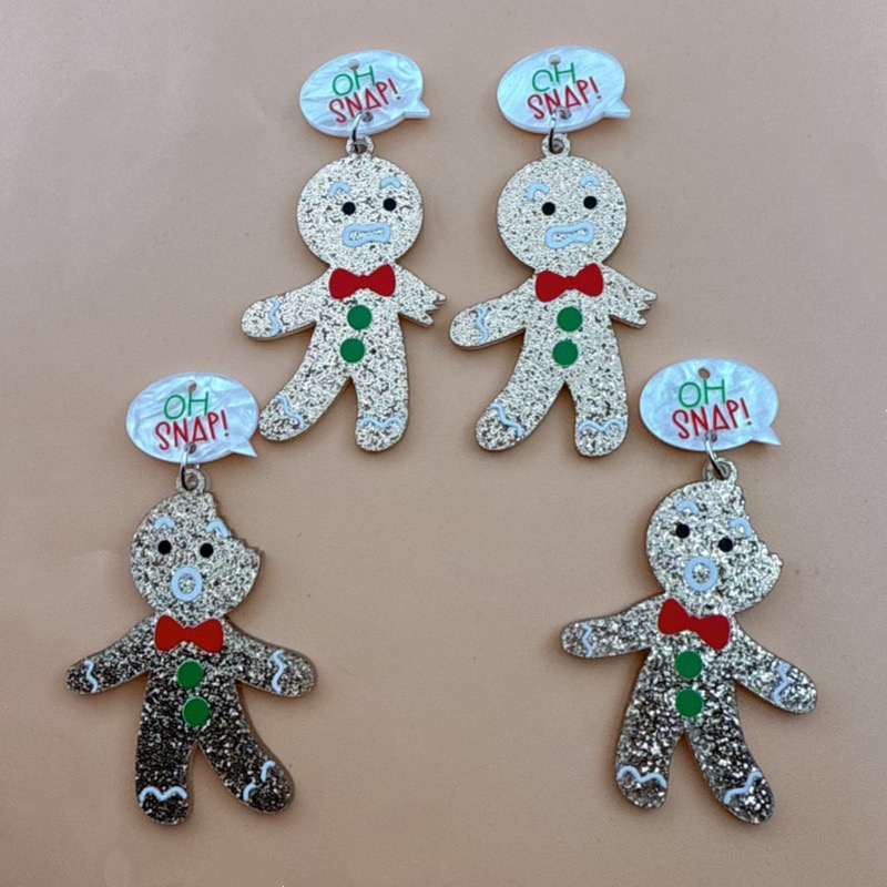 Jewelry Making Pendants - 10 Stück niedliche Weihnachts-Lebkuchenmann-Anhänger, DIY-Schmuckzubehör zur