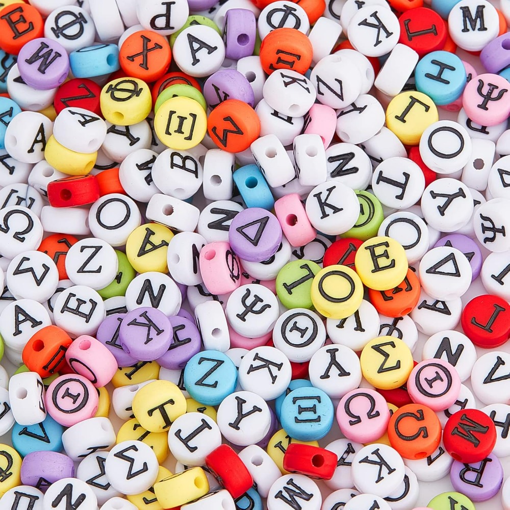 Jewelry Making Thread - Kits zur Herstellung von griechischen Alphabet-Perlen-Stretch-Armbändern