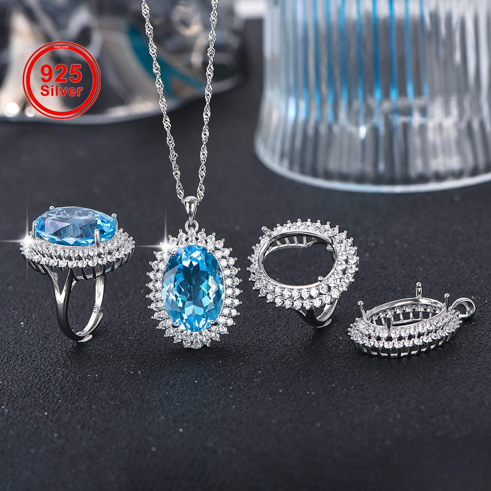 Jewelry Making With Stones - 13x18mm S925 Sterling Silber Ring Anhänger