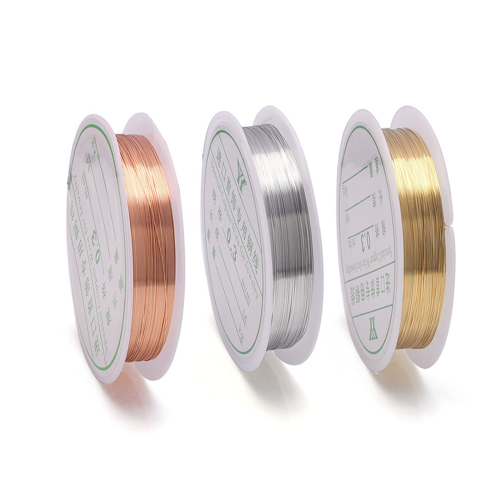 Jewelry Making Thread - 0,2–1 mm Schmuckdraht, Basteldraht, anlaufgeschützter Kupferperlendraht