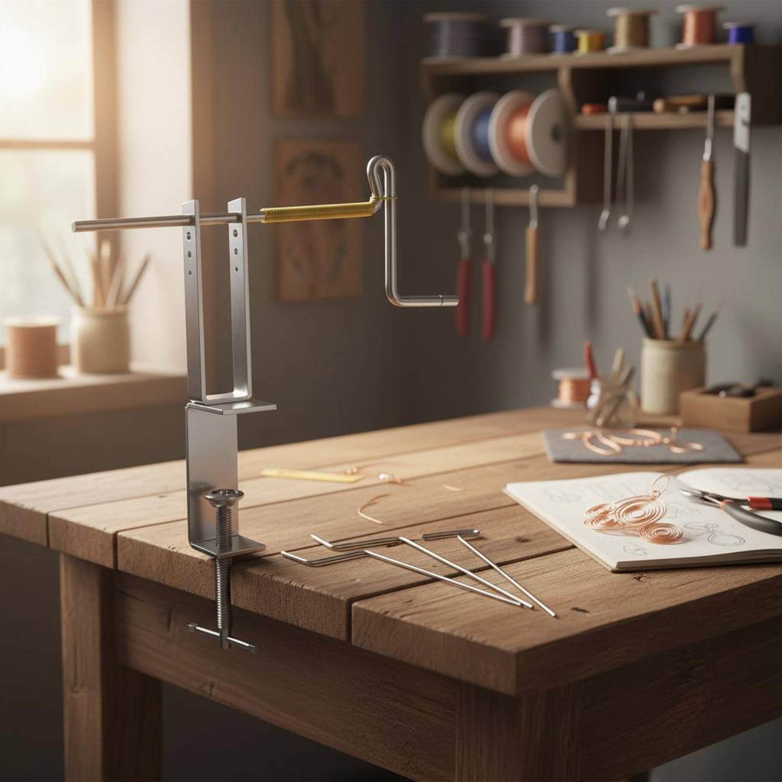 Jewelry Making Loops - Stufenförmige Drahtwickelstäbe Robuste Metallkonstruktion Schmuckdraht-Wickelstab-Set Werkzeug
