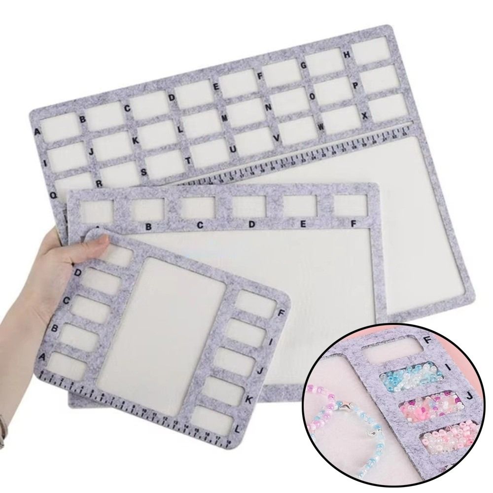 Jewelry Making Desk - Filz-Perlensortiermatte mit Alphabet- und Skalenmarkierungen, rutschfeste