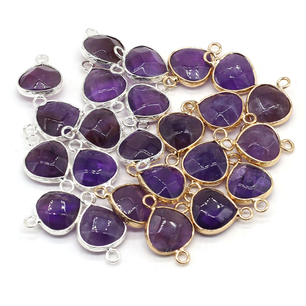 Jewelry Making With Stones - 2 stücke Natürliche Stein Anschlüsse Fett