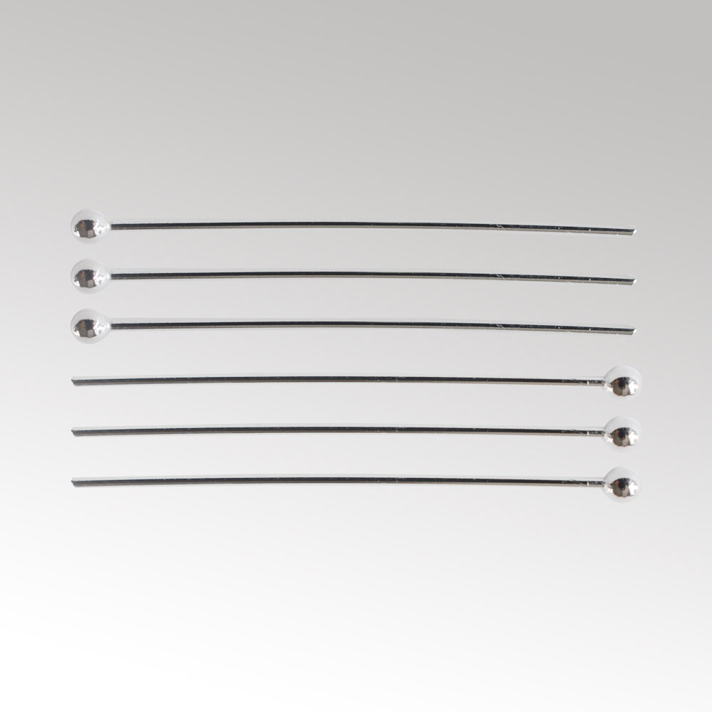 Jewelry Making Head Pins - 925er Sterlingsilber-Kugelkopfstifte für die Schmuckherstellung, silberne