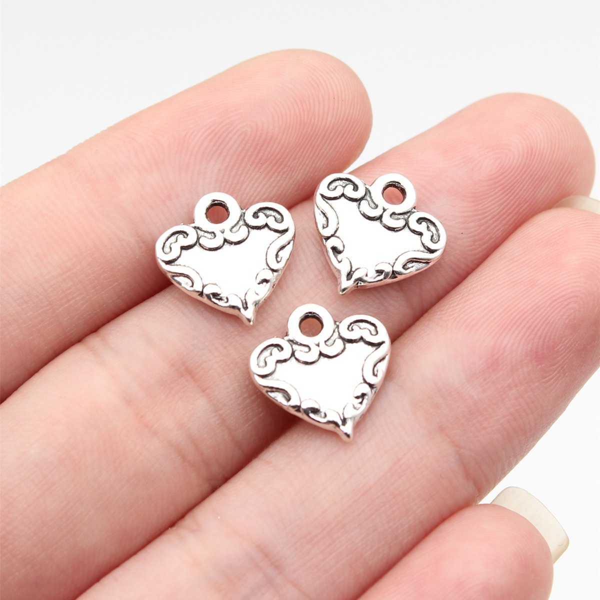 Jewelry Making For Couples - Gitter-Herz-Paar-Hochzeitsanhänger aus Legierung mit Liebesthema für