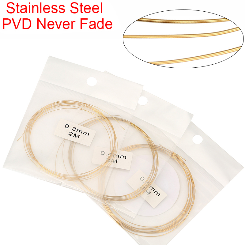 Jewelry Making Thread - 2 Meter Edelstahl 0,3 0,4 0,5