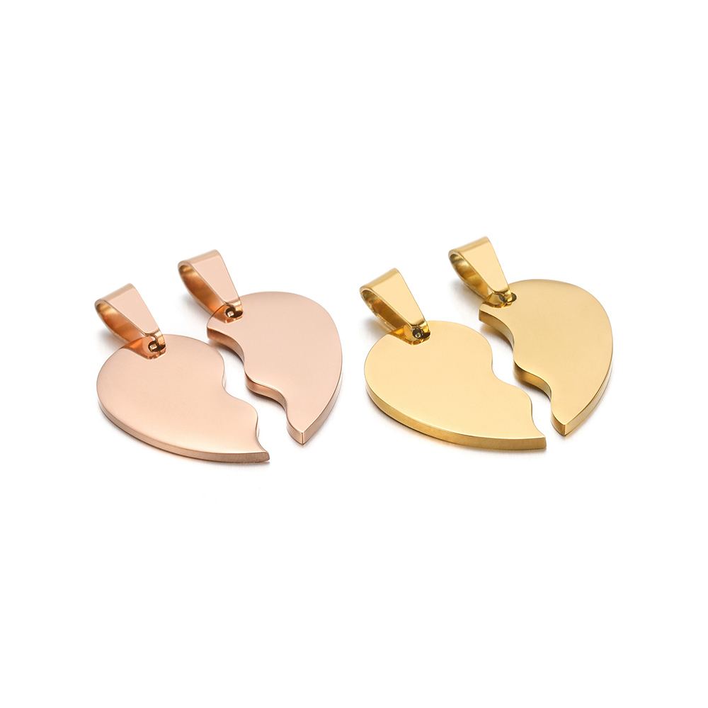Jewelry Making For Couples - 2 Teile/satz Edelstahl Gold Farbe Gebrochenes
