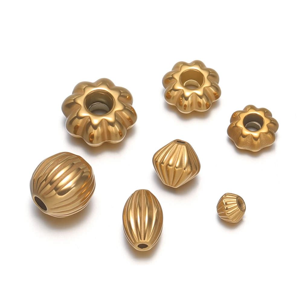 Crimp Bead Tube - 20 Stück Edelstahl-Blumenperlen, lose Abstandshalterrohre, 8mm
