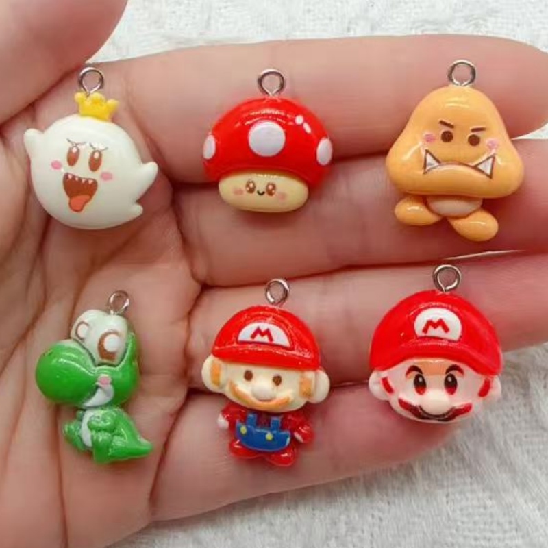 Jewelry Making Pendants - 10 Stück Cartoon-Anhänger aus Kunstharz, DIY-Schmuckherstellung,