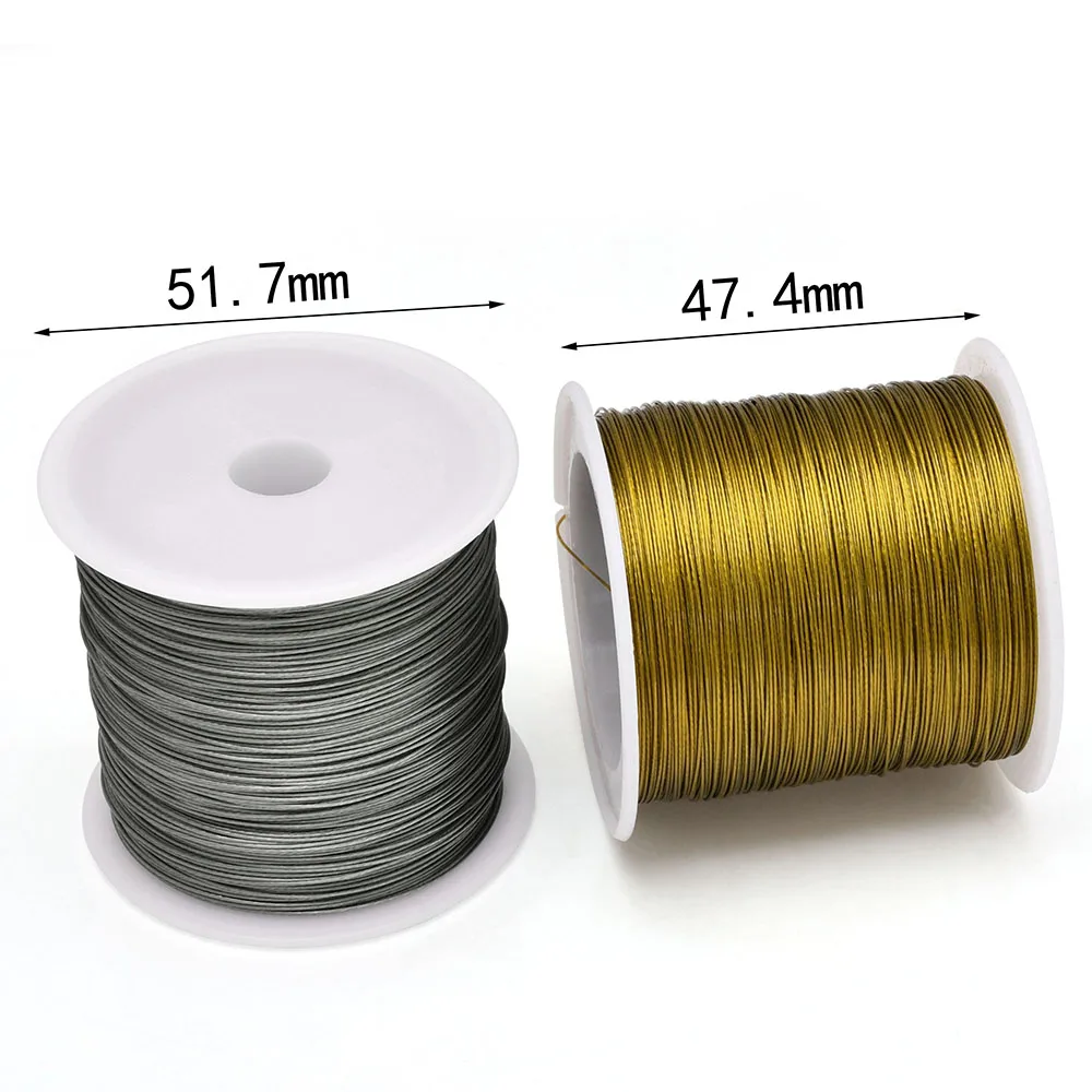 Jewelry Making Thread - 328 ft/100 m 7-strängiger Edelstahl-Perlendraht Basteldraht
