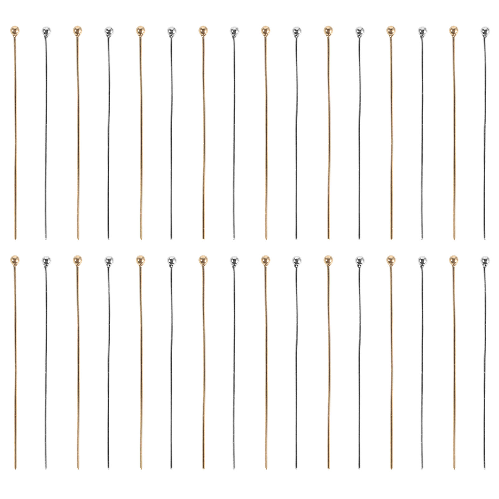 Jewelry Making Head Pins - 100 Stück Schmuckherstellungs-Perlenstifte aus Edelstahl mit