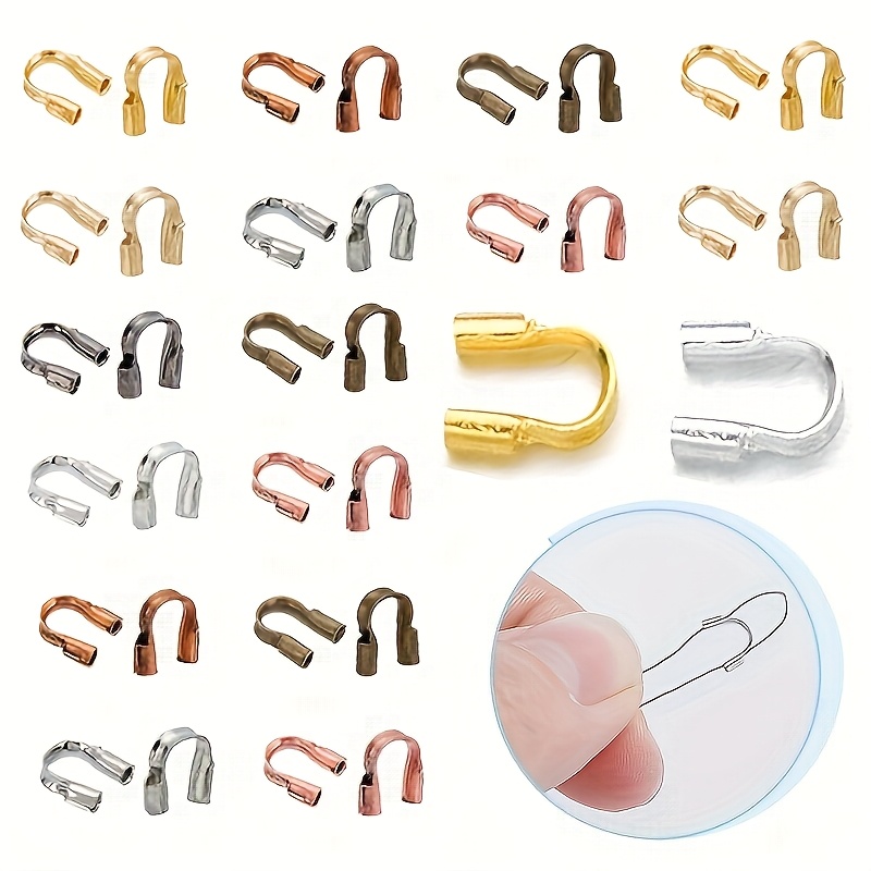 Jewelry Making Loops - 100-300 Stück 3X4mm Drahtschutzschlaufen U-Form Zubehör
