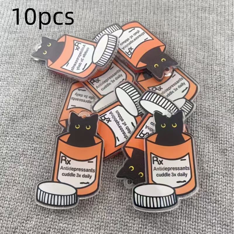 10 Stück Acryl-Medizin-Katzen- – Jewelry Making Pendants Bewertung und Preis