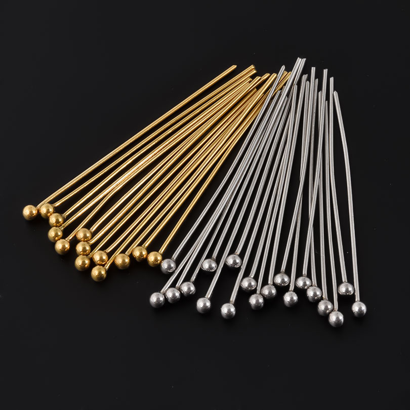 50 teile/los 18K Gold Überzoge – Jewelry Making Head Pins Bewertung und Preis
