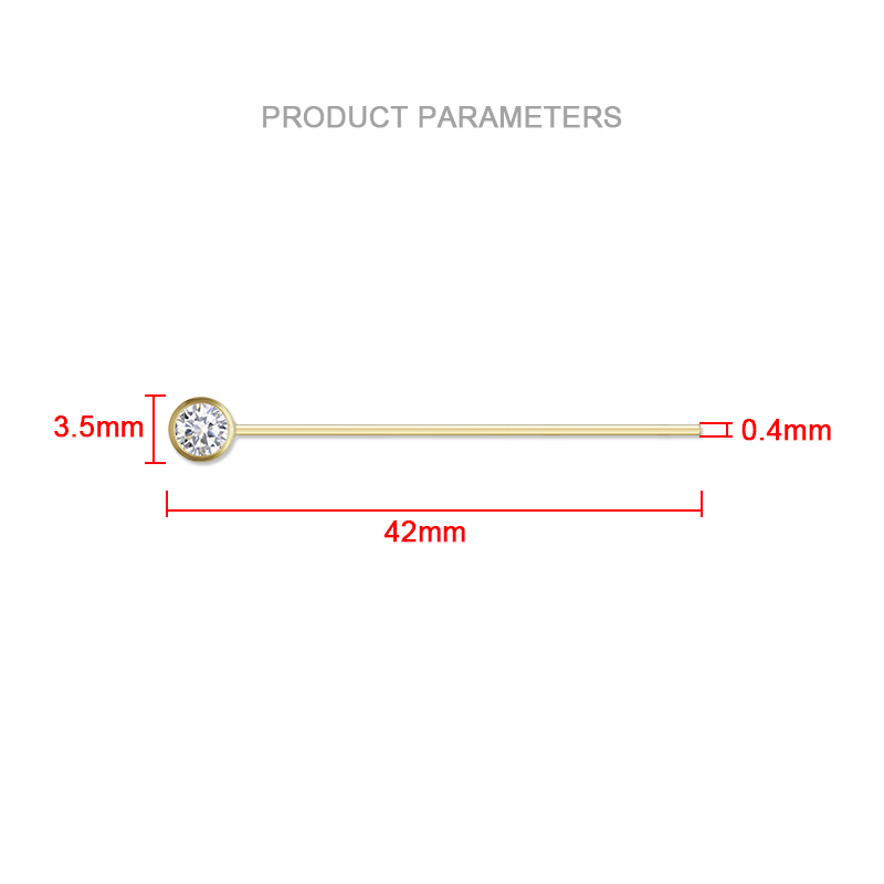 14K Gold gefüllte Zirkon-Kopfs – Jewelry Making Head Pins Bewertung und Preis