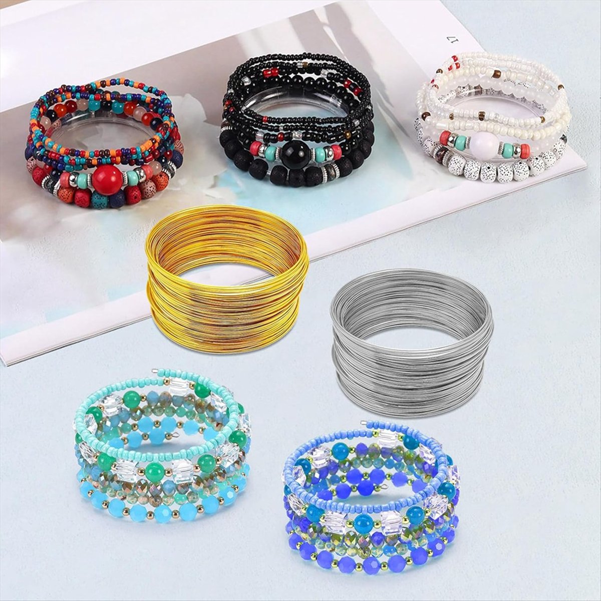 ABJS Memory-Beading-Draht, Sch – Memory Wire Bracelet Bewertung und Preis
