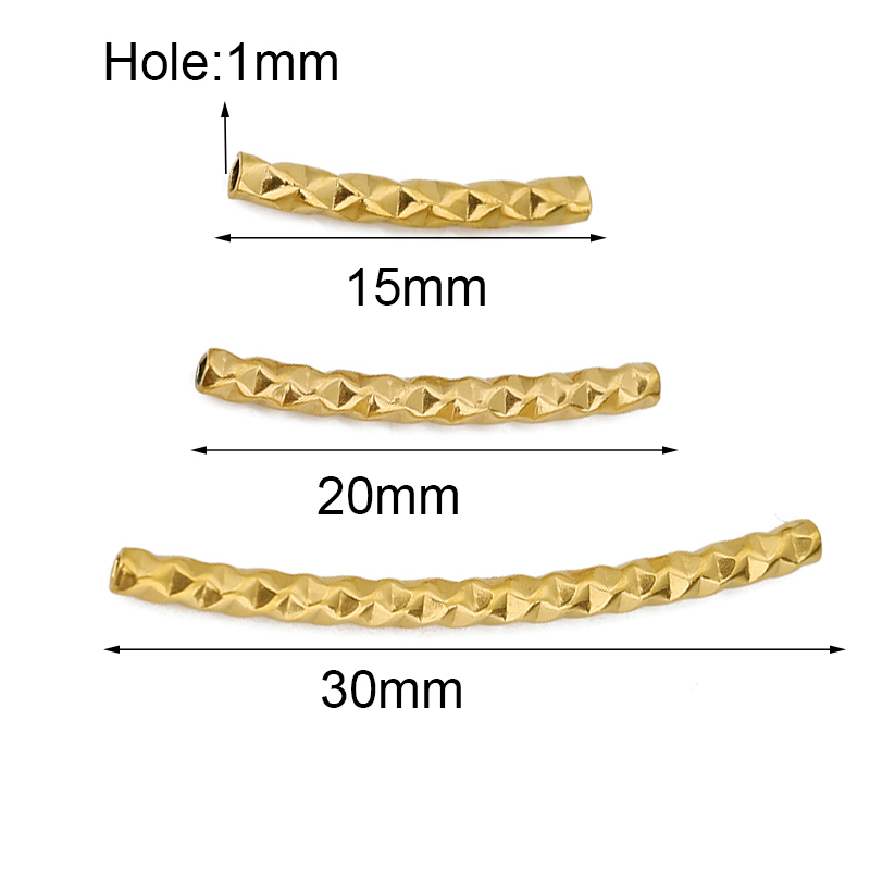 10 Stück gebogene PVD-Edelstah – Crimp Bead Tube Bewertung und Preis