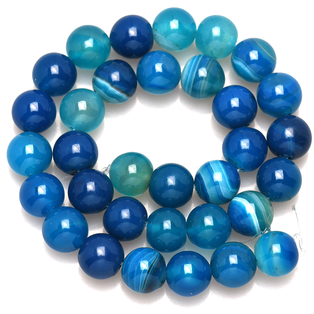 Naturstein gebänderte blaue Sp – Jewelry Making With Stones Bewertung und Preis