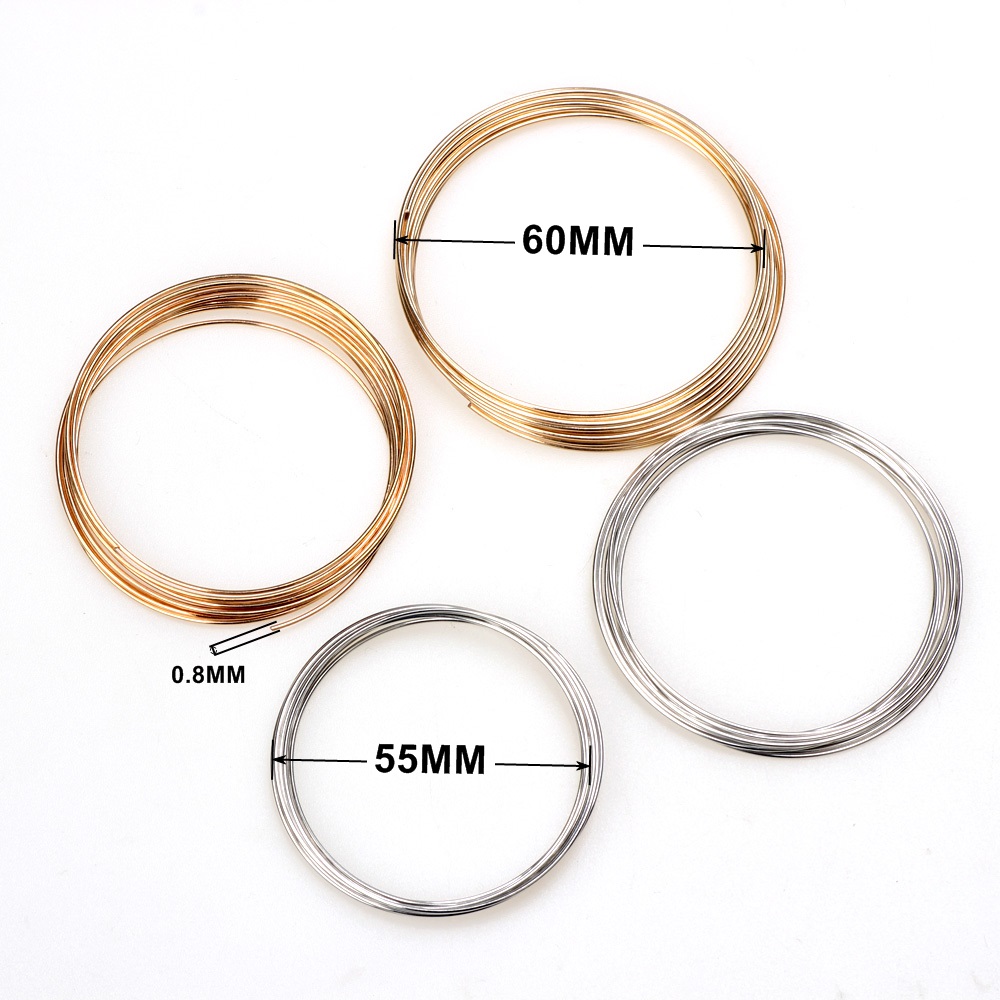 0,8 MM 55/60 MM Rhodium/KC Gol – Memory Wire Bracelet Bewertung und Preis