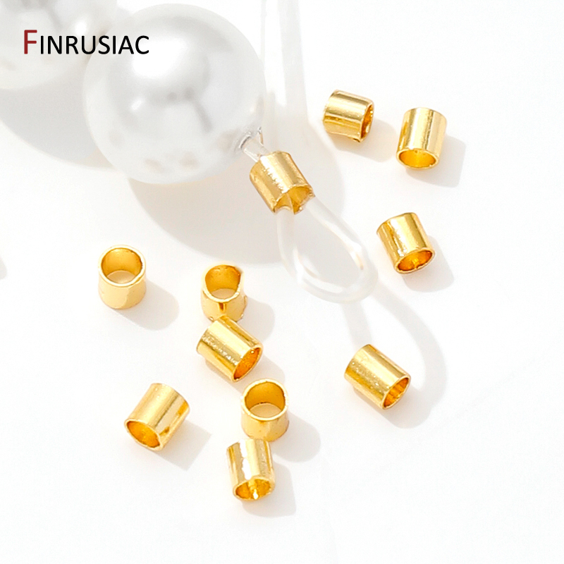 18K vergoldete Messingrohr-Cri – Crimp Bead Tube Bewertung und Preis