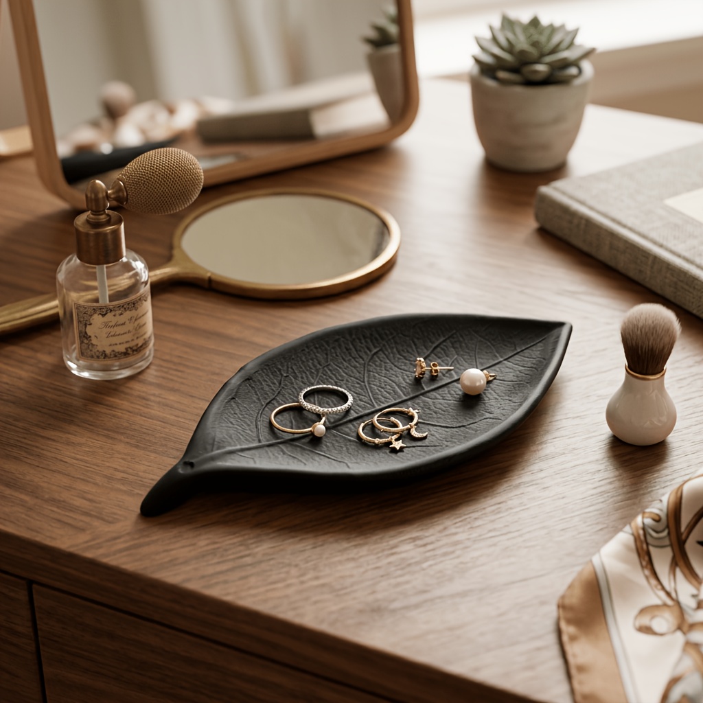 Minimalistische 3D-Blatt-Schmu – Jewelry Making Desk Bewertung und Preis