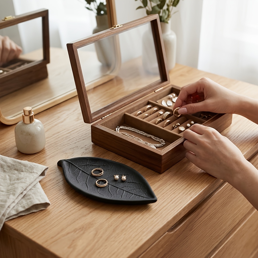 Minimalistische 3D-Blatt-Schmu – Jewelry Making Desk Bewertung und Preis