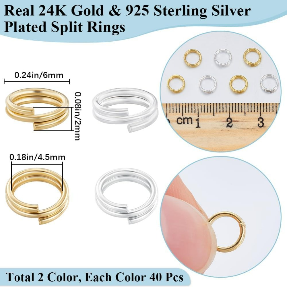 1 Box 80 Stück geteilter Biege – Jewelry Making Loops Bewertung und Preis