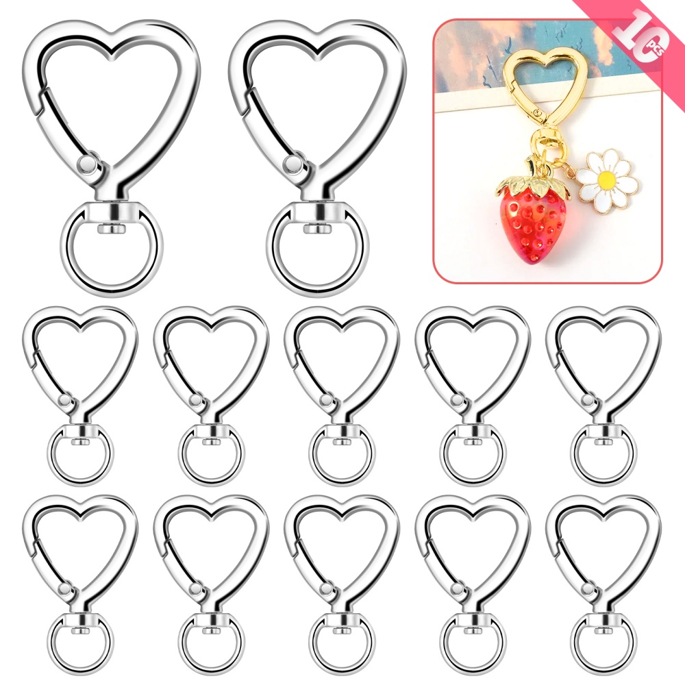10 Stück Metall-Herz-Karabiner – Jewelry Making Hoops Bewertung und Preis