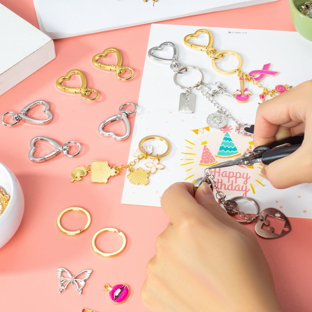 10 Stück Metall-Herz-Karabiner – Jewelry Making Hoops Bewertung und Preis