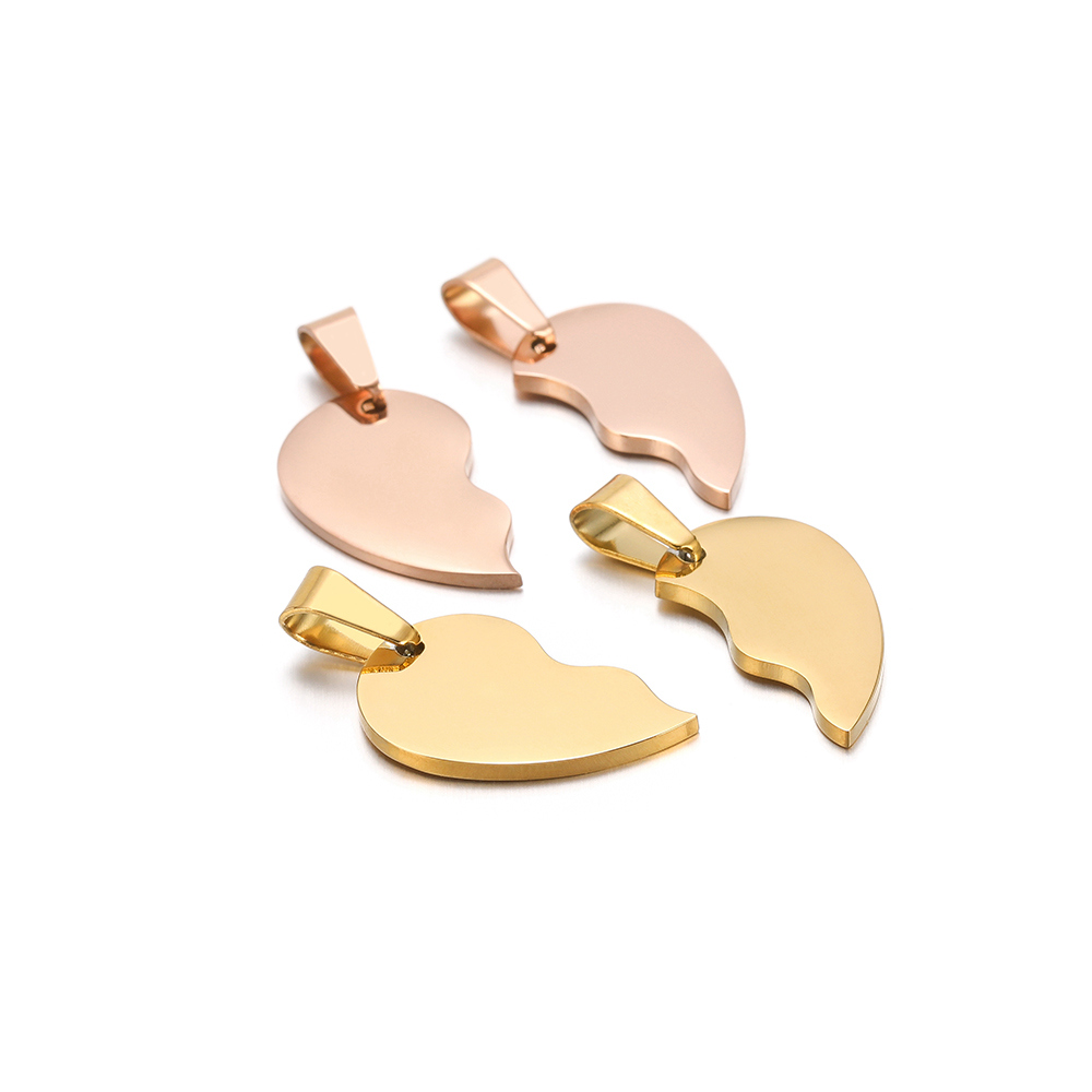 2 Teile/satz Edelstahl Gold Fa – Jewelry Making For Couples Bewertung und Preis