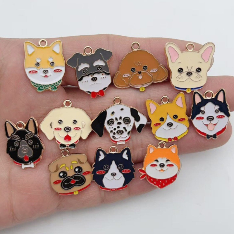 12 Stück Cartoon-Haustier-Anhä – Jewelry Making Pendants Bewertung und Preis
