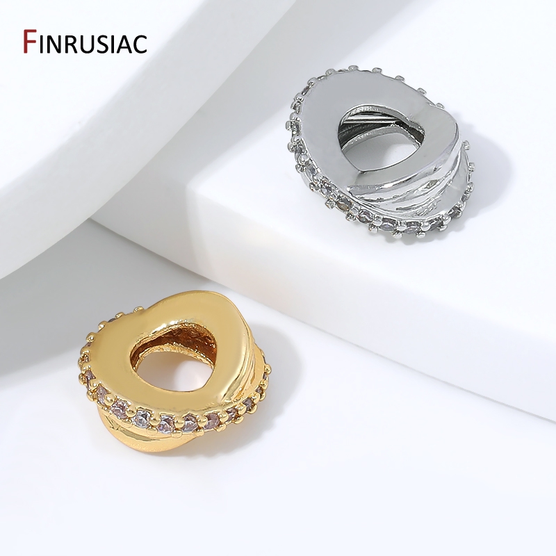 18K vergoldete Messing-Zirkon- – Jewelry Making Loops Bewertung und Preis