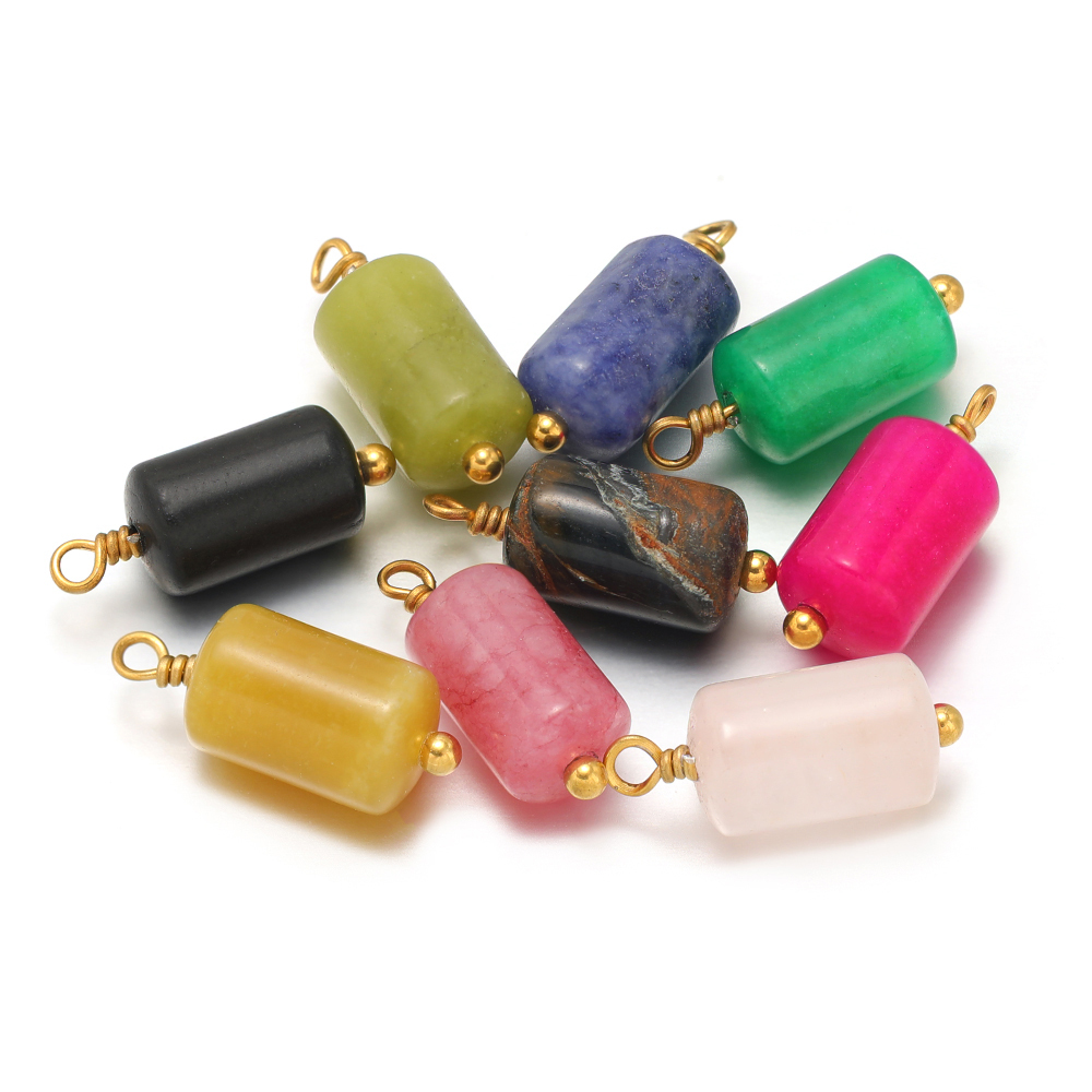 10 Stück Edelstahl Naturstein  – Jewelry Making With Stones Bewertung und Preis