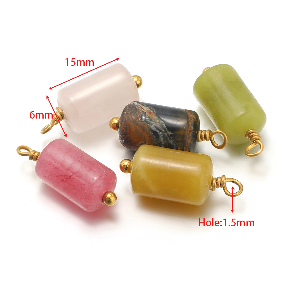 10 Stück Edelstahl Naturstein  – Jewelry Making With Stones Bewertung und Preis